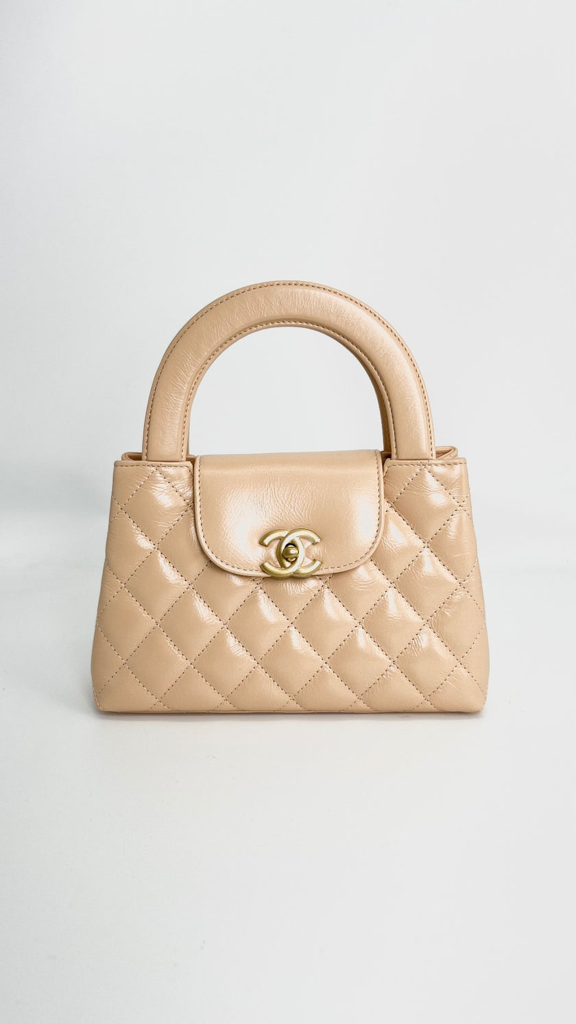 Brand New. Chanel Kelly Mini Beige GHW. C085204A|4022