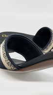 Unused. Dior Dway Sandal Deep Blue Embroidered.36.5|10534