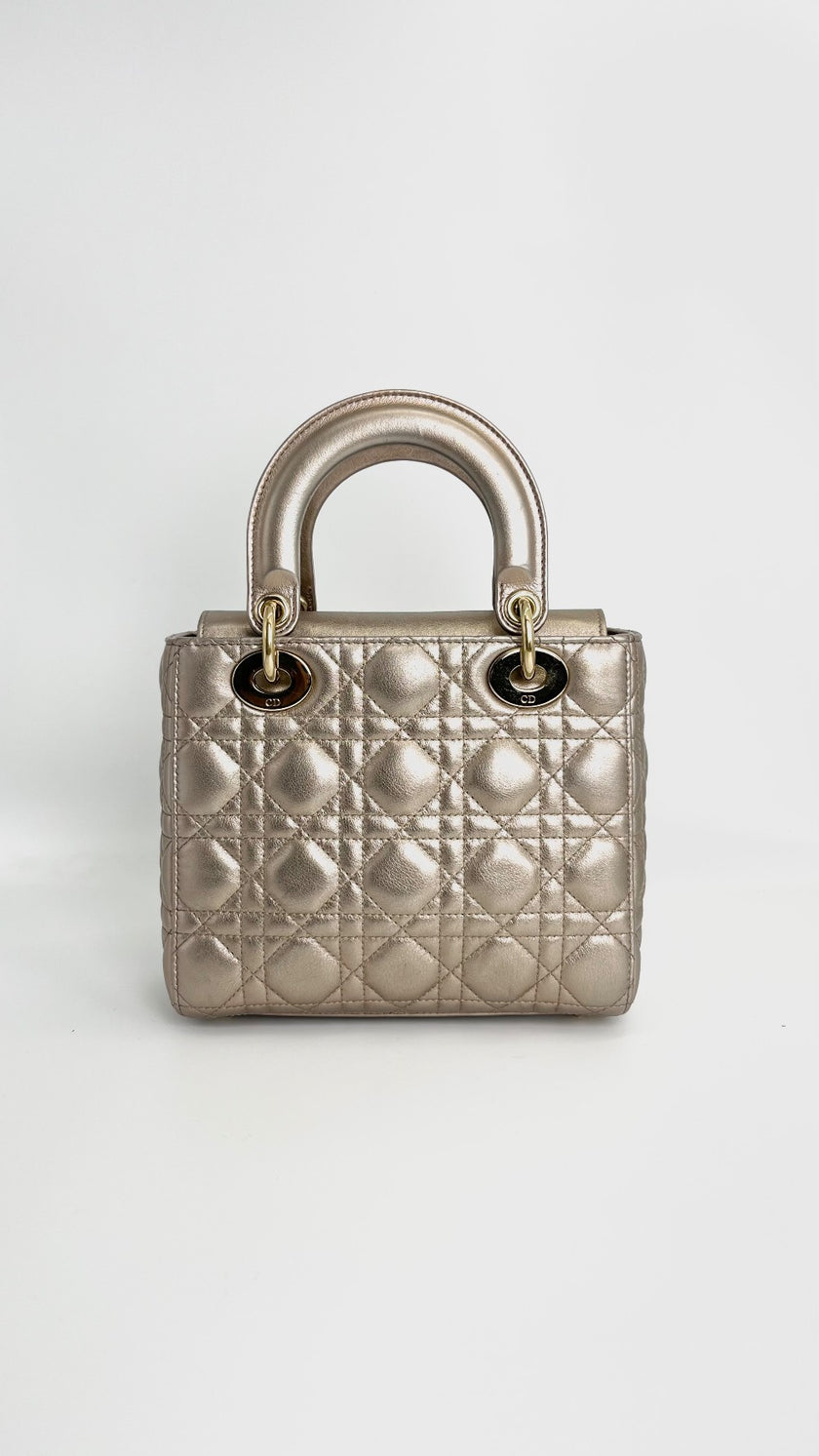 [SALE] Preowned. Lady Dior Small Bronze GHW. 18MA1119|4385