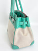 Preowned. Hermes Birkin 30 Toile Lagoon. L26C|3696