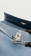 Preowned. Hermes Kelly 35 Blue Marine Togo PHW. N32|16157