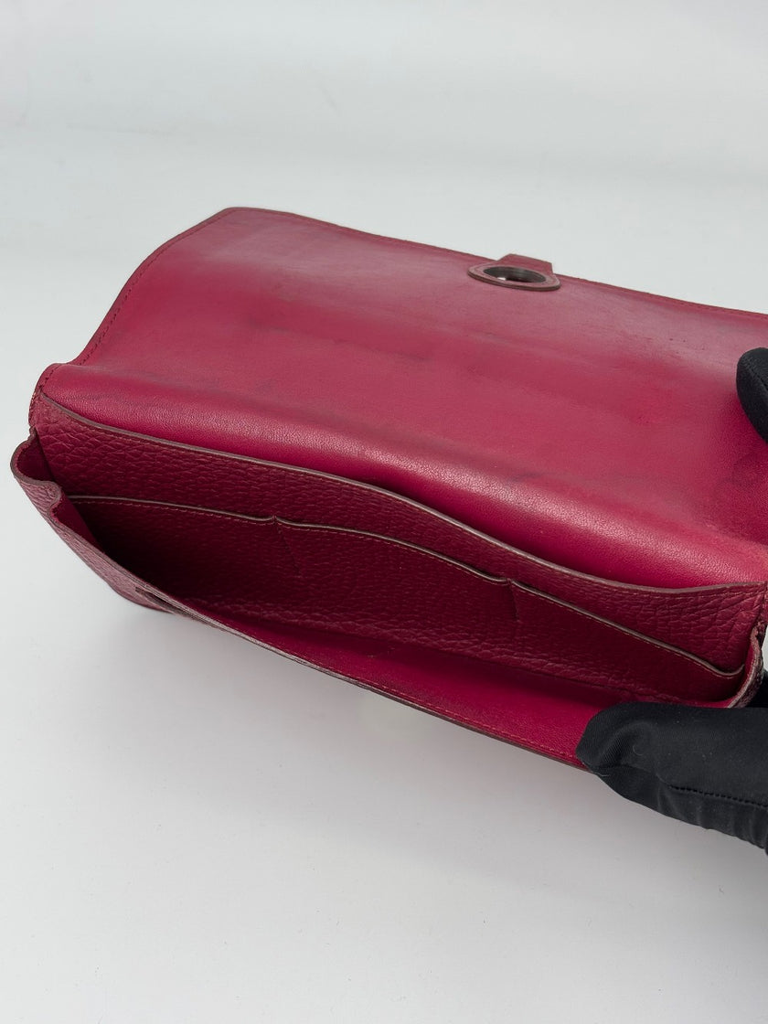 Preowned. Hermes Dogon Wallet Rubis|6988