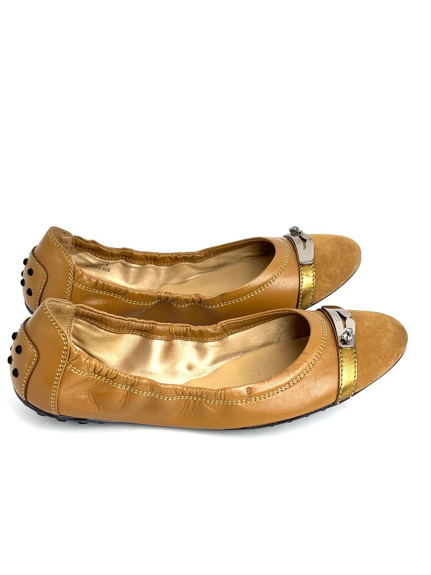 Preowned. Tods Dolls Shoes Brown. 38.5|12819