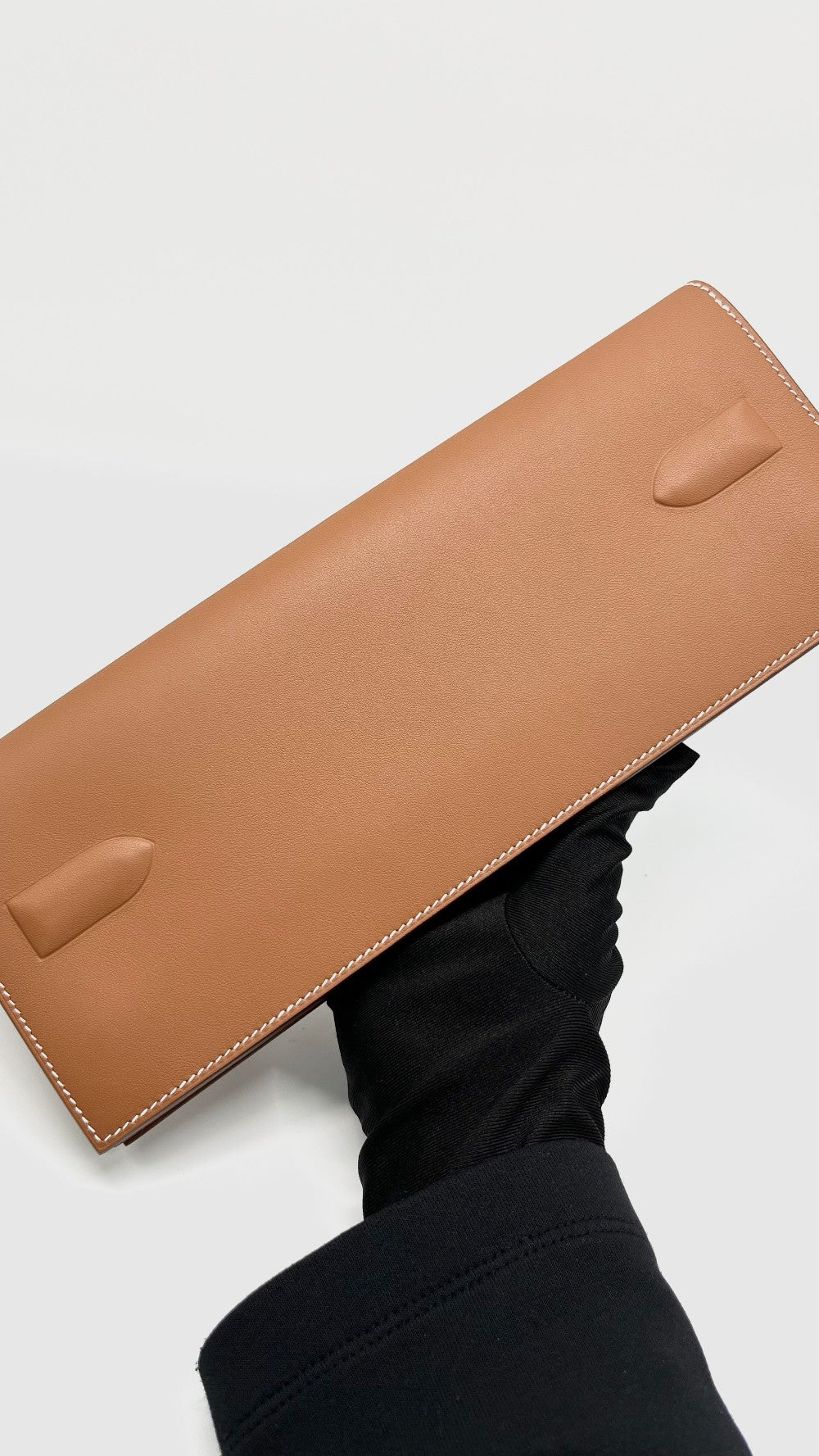 Brand New. Hermes Shadow Birkin Clutch Gold Swift. BST343FF|13033