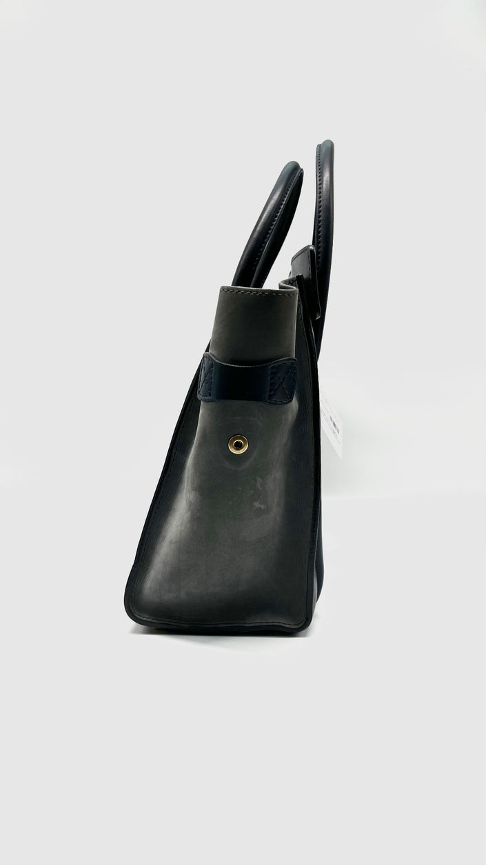 Preowned. Celine Luggage Micro Tricolor Green/Blue/Gray|12090