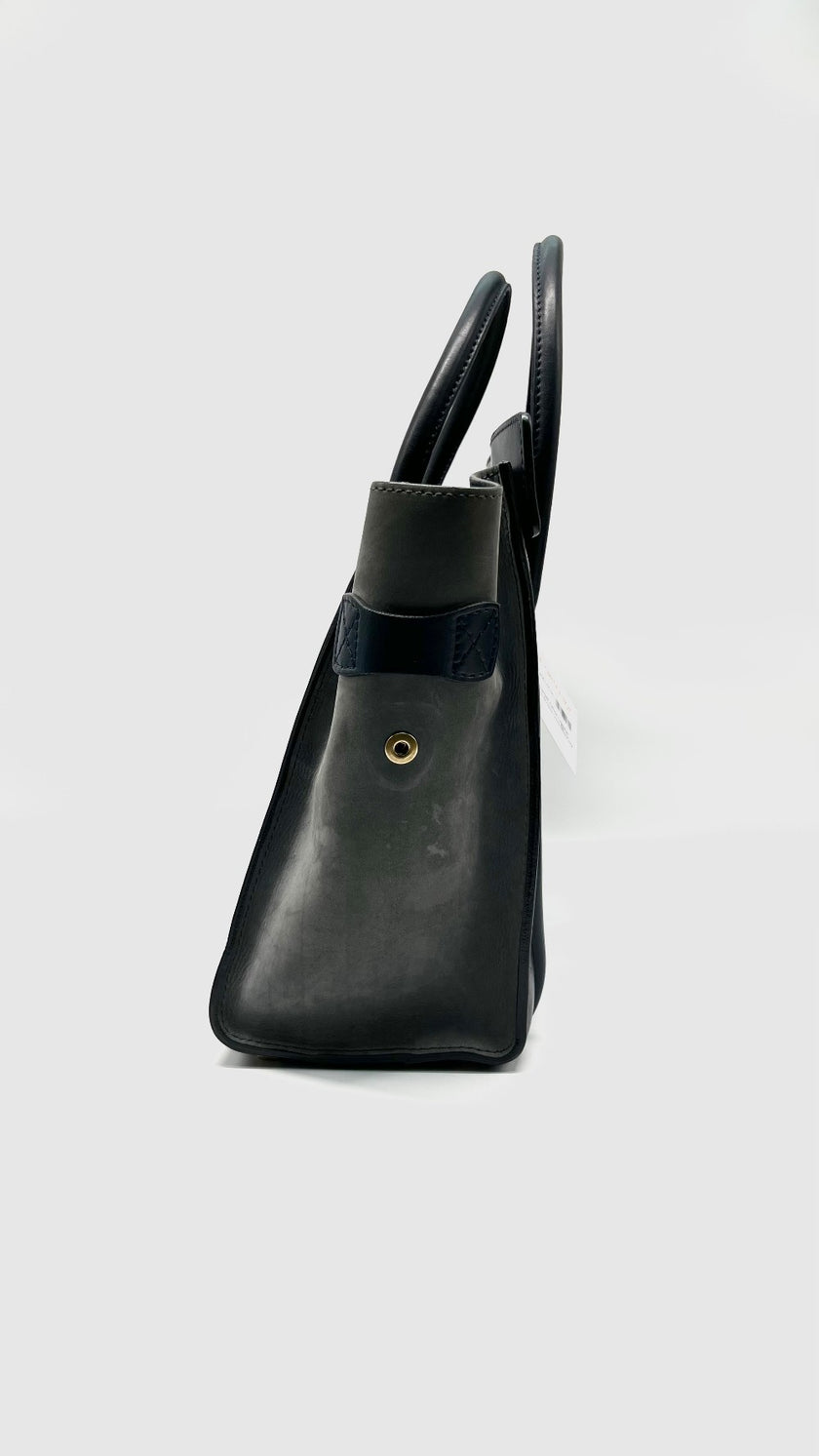 Preowned. Celine Luggage Micro Tricolor Green/Blue/Gray|12090