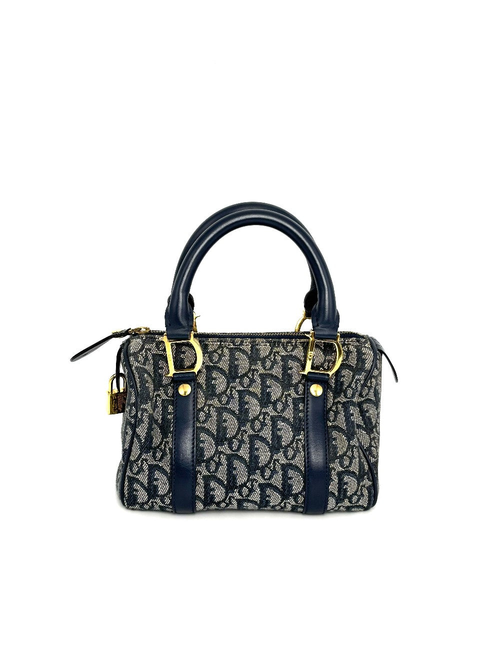 Preowned. Dior Trotter Navy Blue Canvas. CP0070|12385