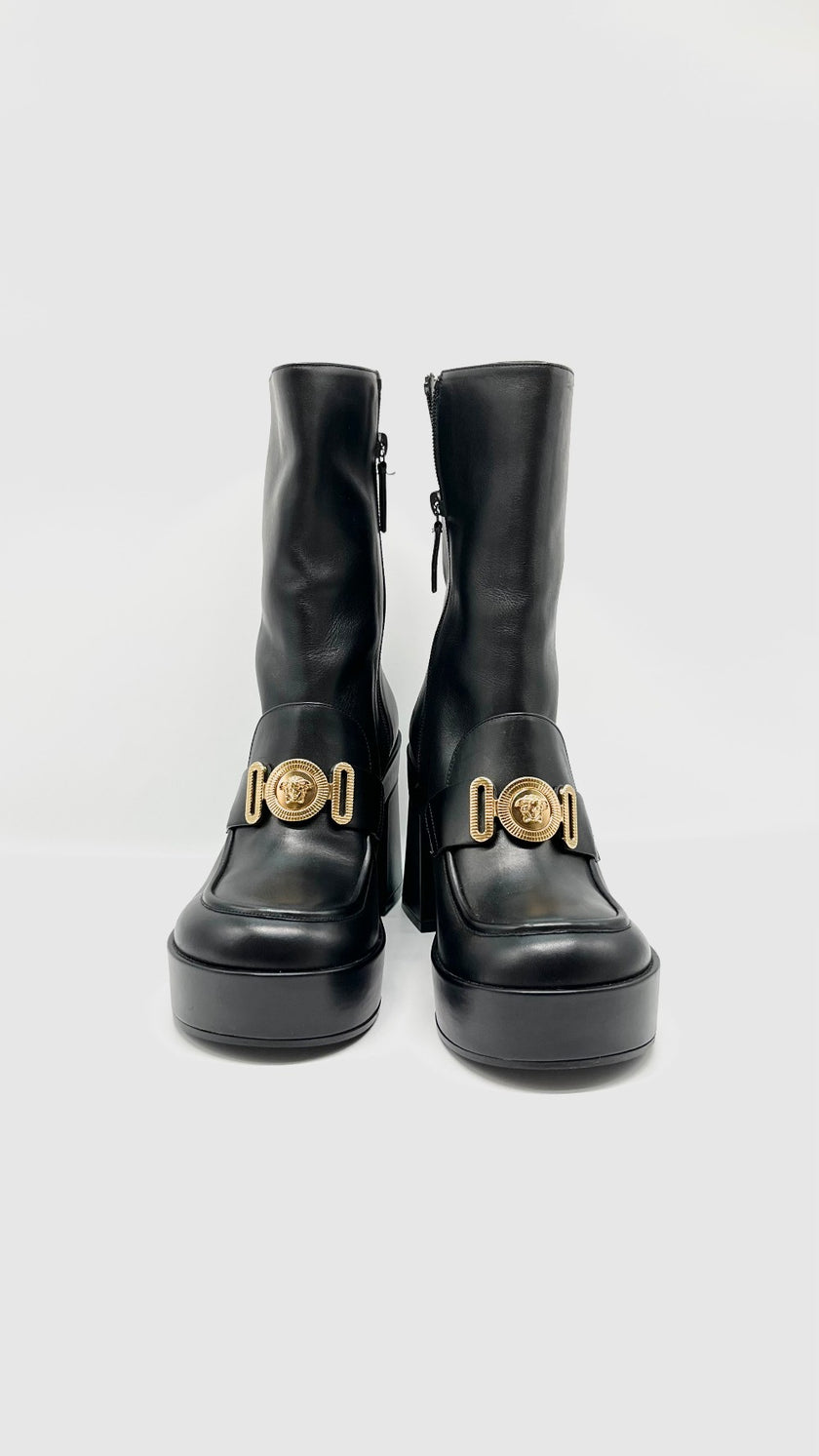 Brand New. Versace Boots Black. 39|10797