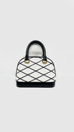Preowned. LV Alma BB Malletage M23761 Lambskin Black/White GHW. MIcrochip|11974