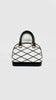 Preowned. LV Alma BB Malletage M23761 Lambskin Black/White GHW. MIcrochip|11974