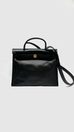 Likew New. Hermes Herbag 31 Black Coated Canvas GHW. BTS005AU|13407