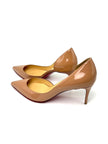 Preowned. Christian Louboutin Heels Nude Patent. 38|6428