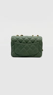 Preowned. Chanel Mini Flap Green Calfskin GHW. 25042160|7107
