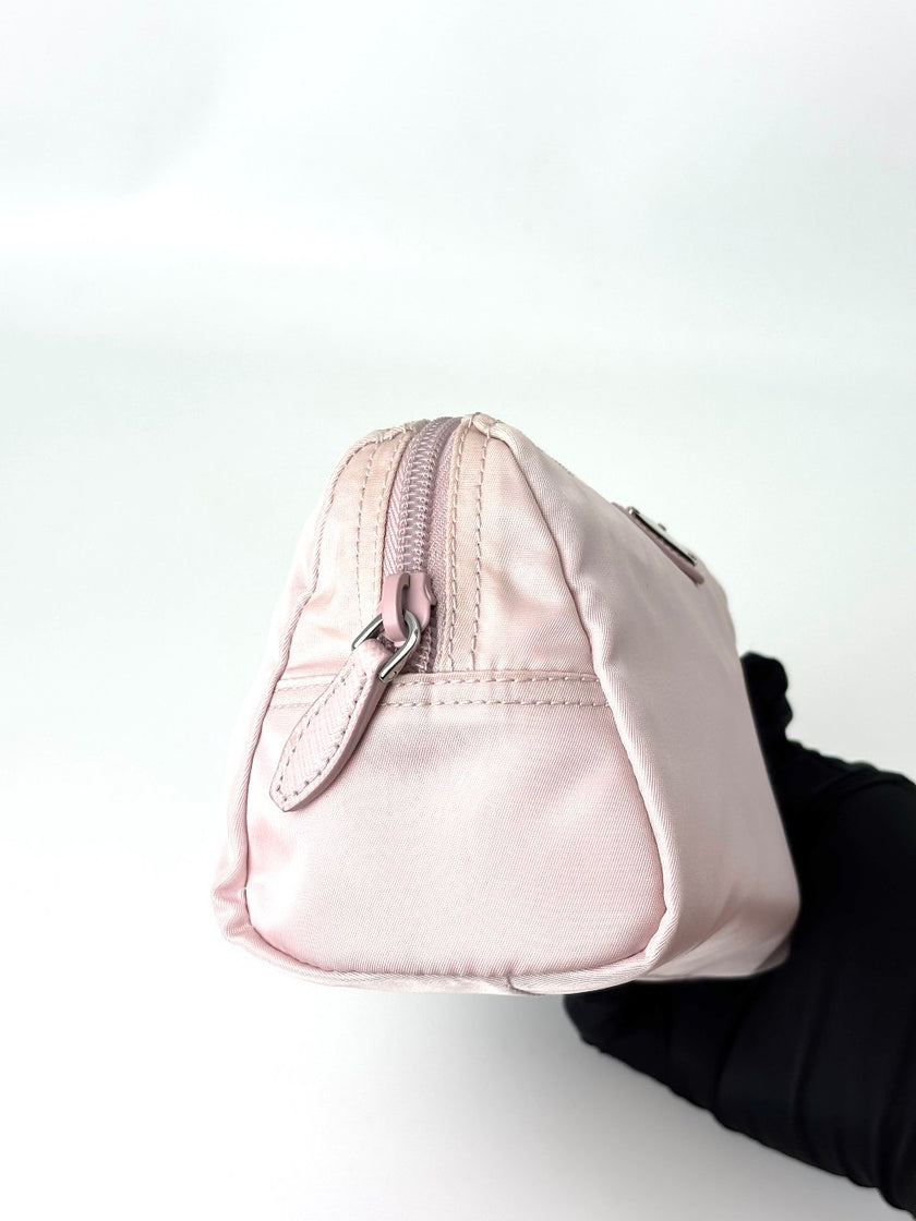 Like New. Prada Re- Nylon Pouch Pink|6117