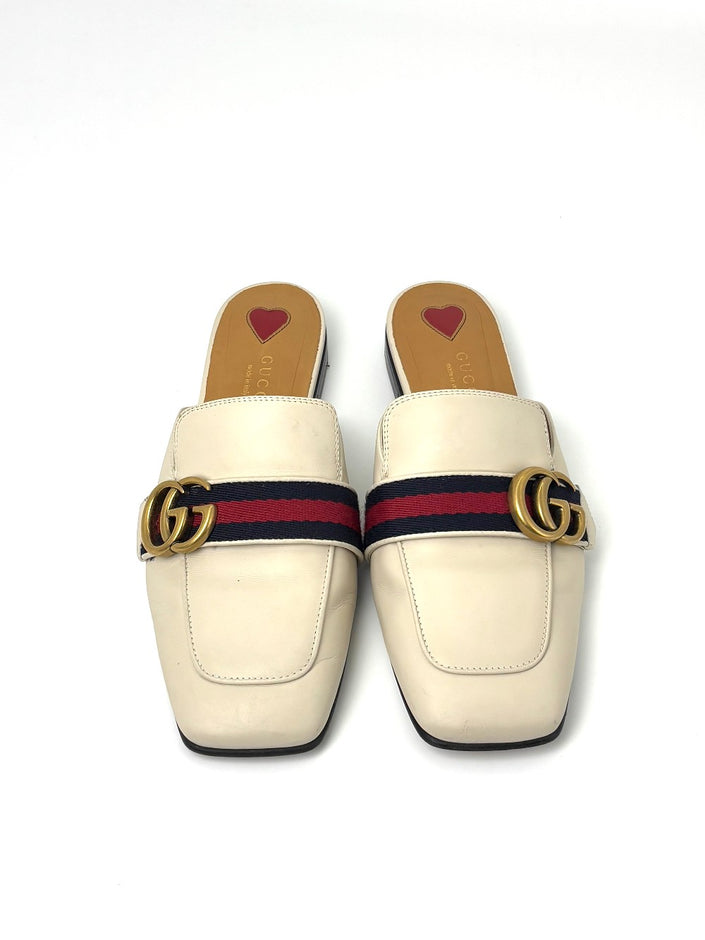 Preowned. Gucci Mule White. 36|7579