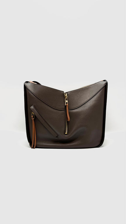 Preowned. Loewe Hammock Small Bicolor Dark Brown/Camel|16091