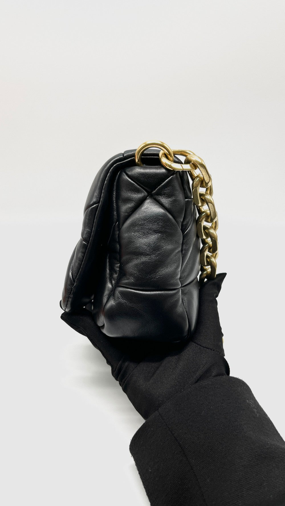 Like New. Prada 1BD292 Nappa Patch Nero Shoulder/Crossbody Bag|11299