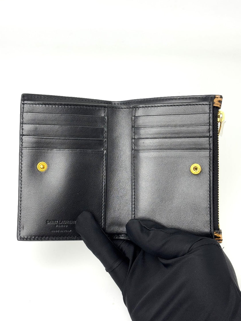 [SALE] Brand New. YSL Bifold Wallet Leopard|7173