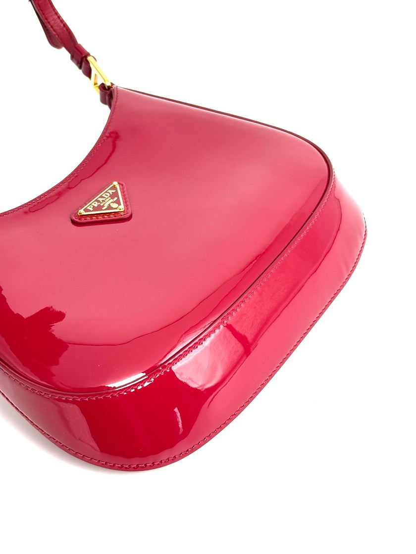 Preowned. Prada Cleo Small Cherry Patent GHW|12487