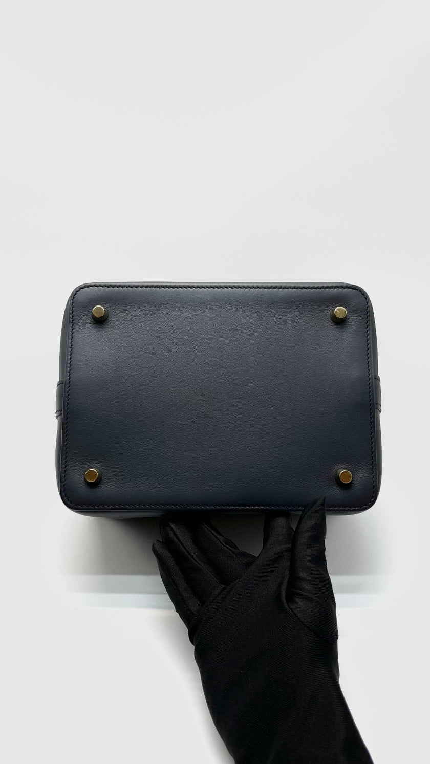 Like New. Hermes Toolbox 20 Caban/Cuivre Swift Permabrass HW. DBY001MA|16572