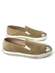 Brand New. Miu Miu Slip On Suede Beige. 37|7340