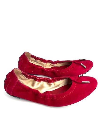 Preowned. Tods Dolls Shoes Red. 38.5|12824