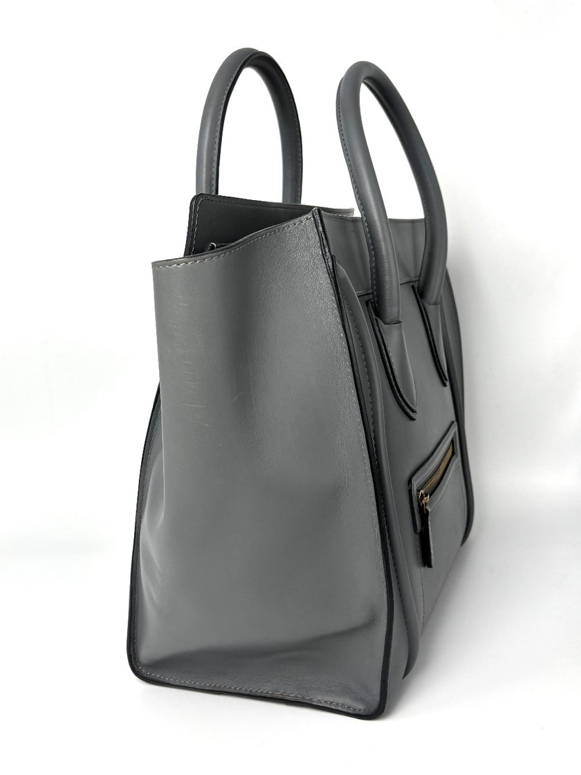 Preowned. Celine Mini Luggage Gray. FGA0152|9502