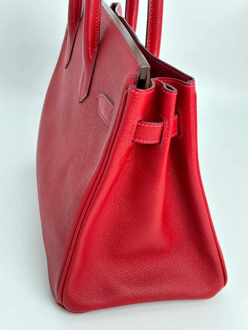 Preowned. Hermes Birkin 30 Rouge Casaque. TPY009GG|3446
