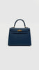 Like New. Hermes Kelly 25 Bleu De Prusse Epsom Sellier GHW. WHA469KY|8268