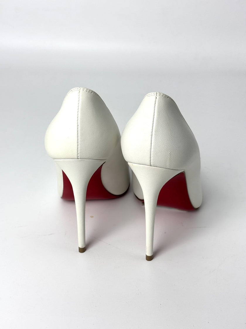 Brand New. Louboutin Pumps Heel White. 34|8098