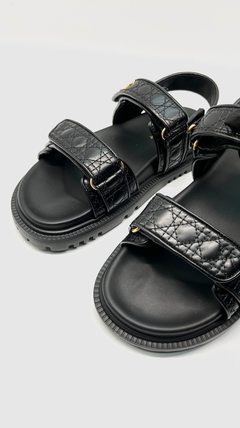 Brand New. Dior Dioract Sandals Black. 38|13843