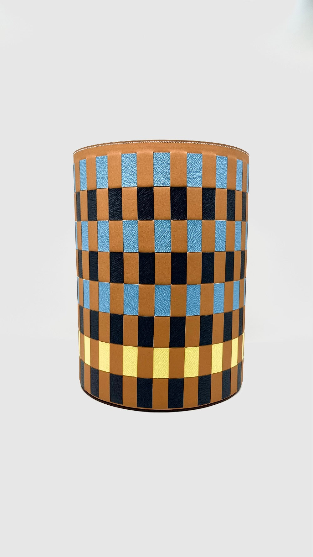 Unused. Hermes Casaque Paper Basket Naturel|14776