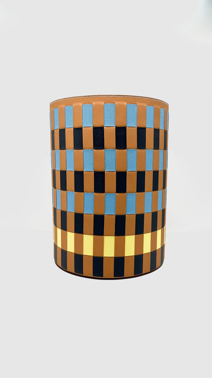 Unused. Hermes Casaque Paper Basket Naturel|14776