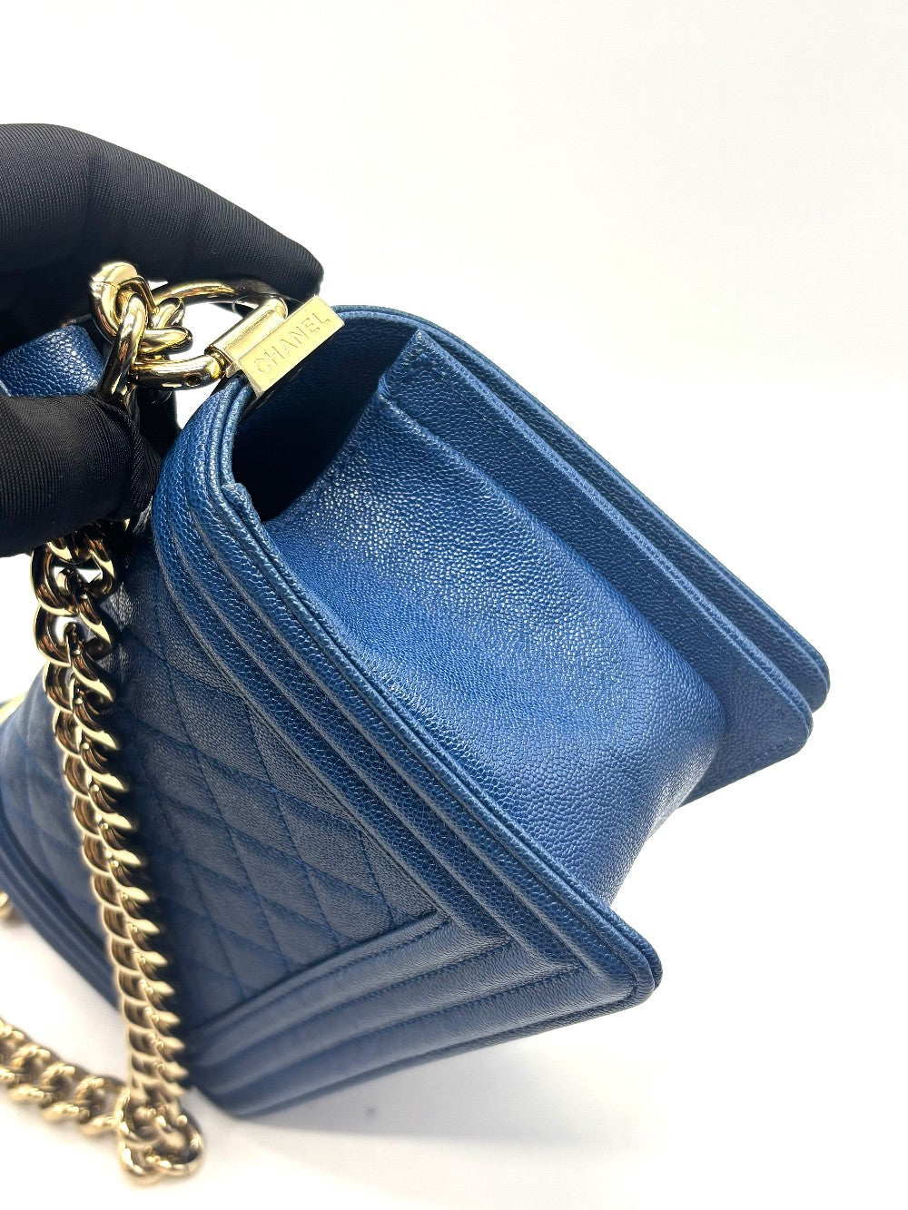 Preowned. Chanel Leboy Small Blue Caviar GHW. 27805471|17522