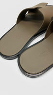 Brand New. Hermes Izmir Sandals Etoupe. 39.5|6846