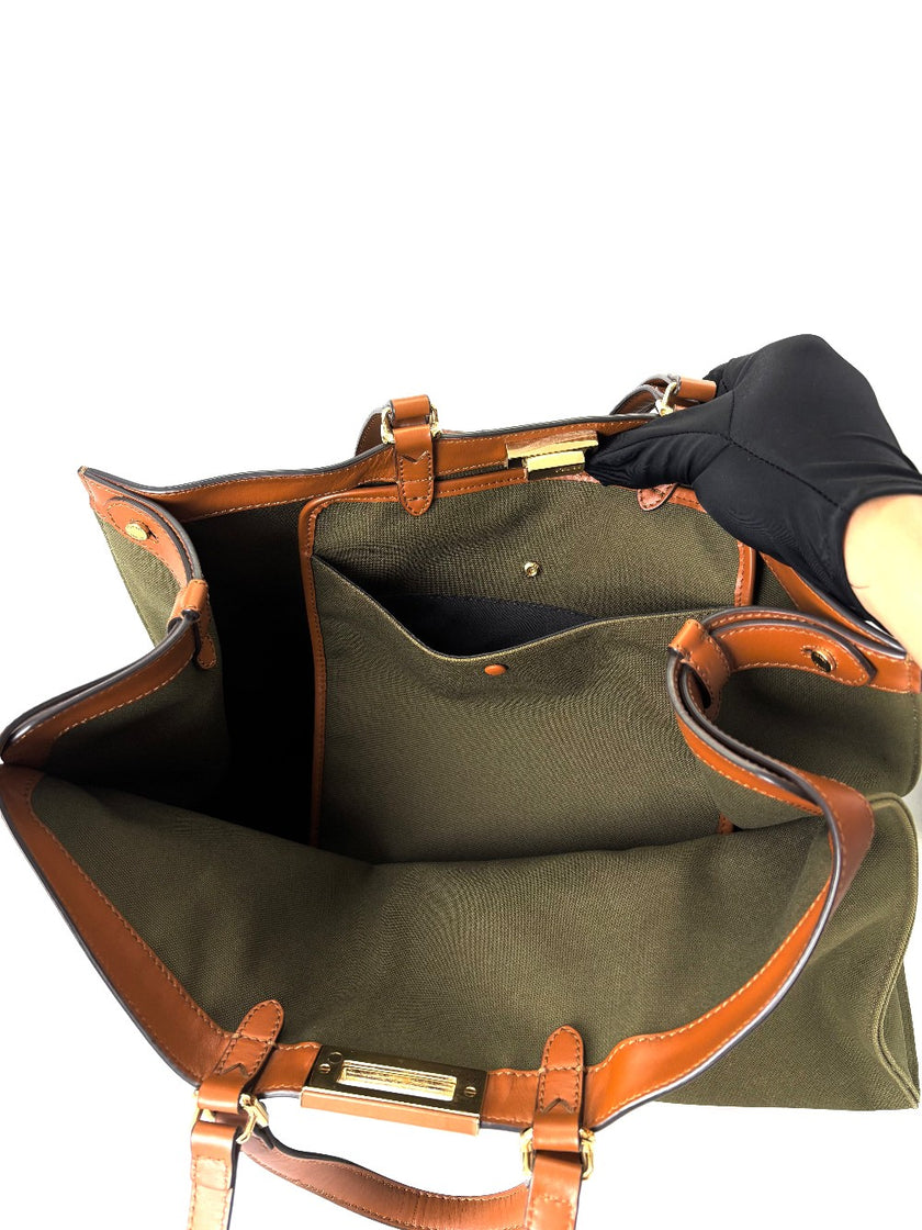 Preowned. Fendi Peekaboo X Tote Large Green. 8BH375-ABVV-208-4927|6232