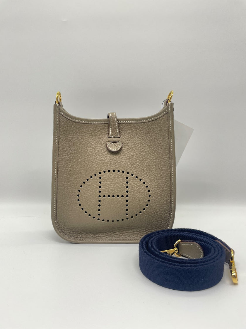 Unused. Hermes Evelyne TPM Etoupe Clemence GHW. WMN004KD|9064