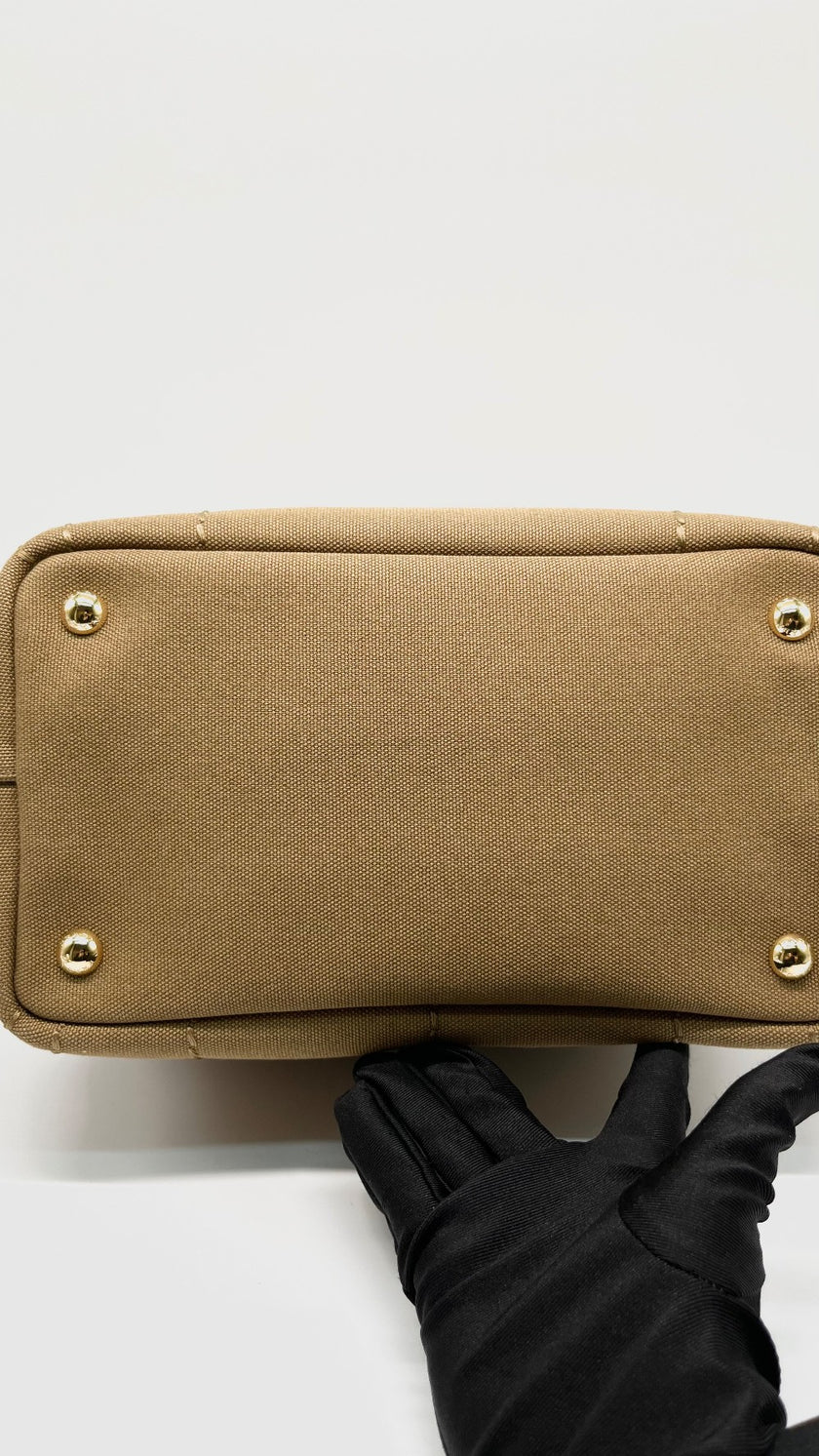 Unused. Prada Jardiniere Mini Bag Tabacco GHW|13782