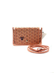 Like New. Goyard Plumet Pocket Wallet Rose Poudre SHW. ADM020226|17163