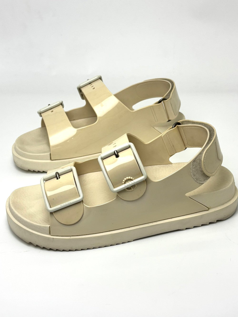 Preowned. Gucci Buckle Sandals White. 37|6457