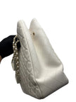 Like New. Chanel White Caviar Shopping Tote GHW. L2T3T9TA|17086