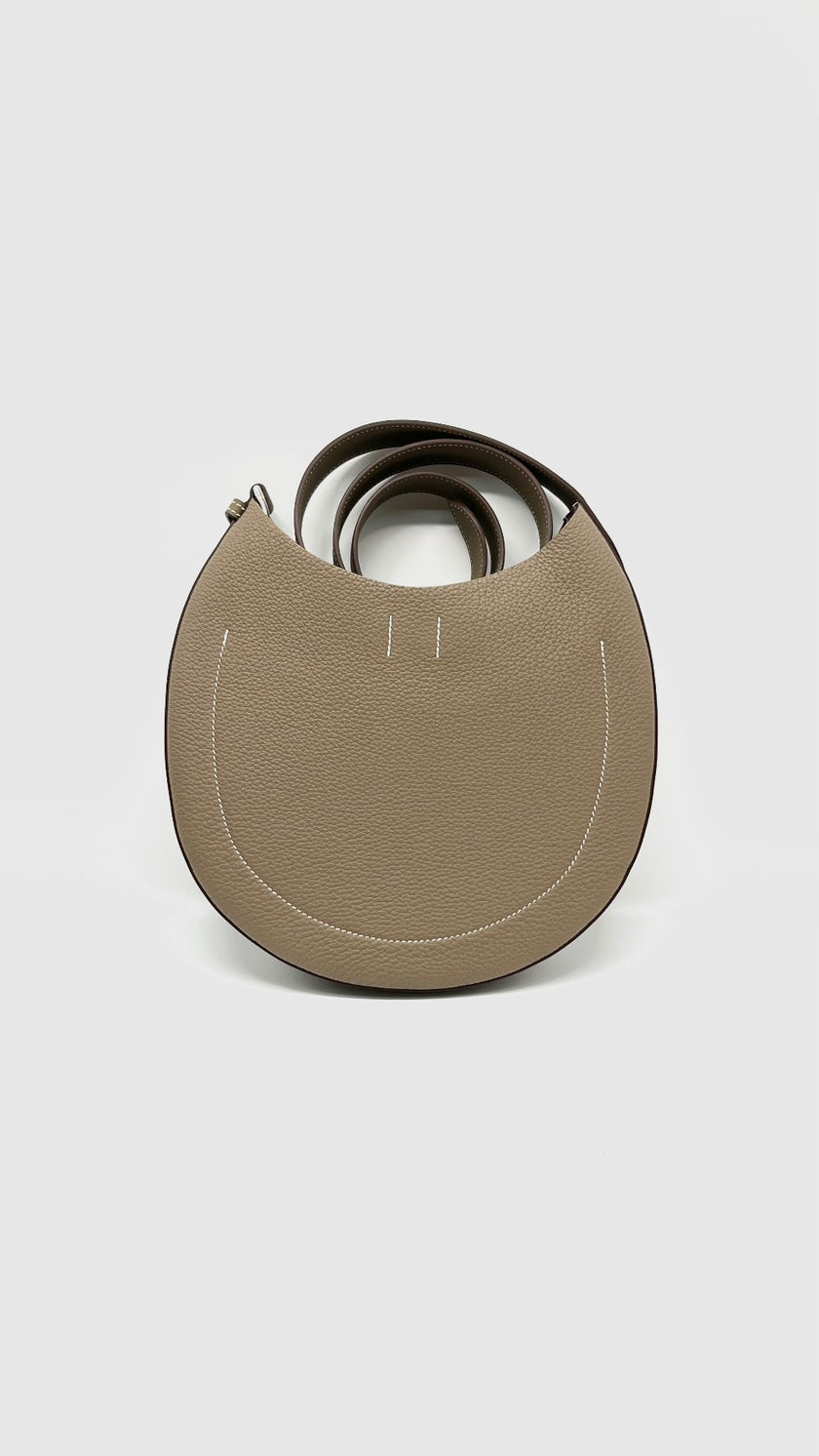 Brand New. Hermes P'tit Arcon Togo Etoupe PHW. KAM004UH|11660