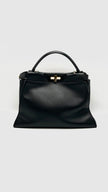 Preowned. Fendi Peekaboo Regular Black GHW|15653