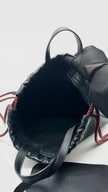 Preowned. Gucci Drawstring Backpack Black Calfskin. 523586|16783