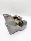 Preowned. Jimmy Choo Wedge Silver. 39|17836