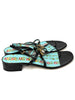 Brand New. Gucci Bee Thongs Patent Black. 39|9020