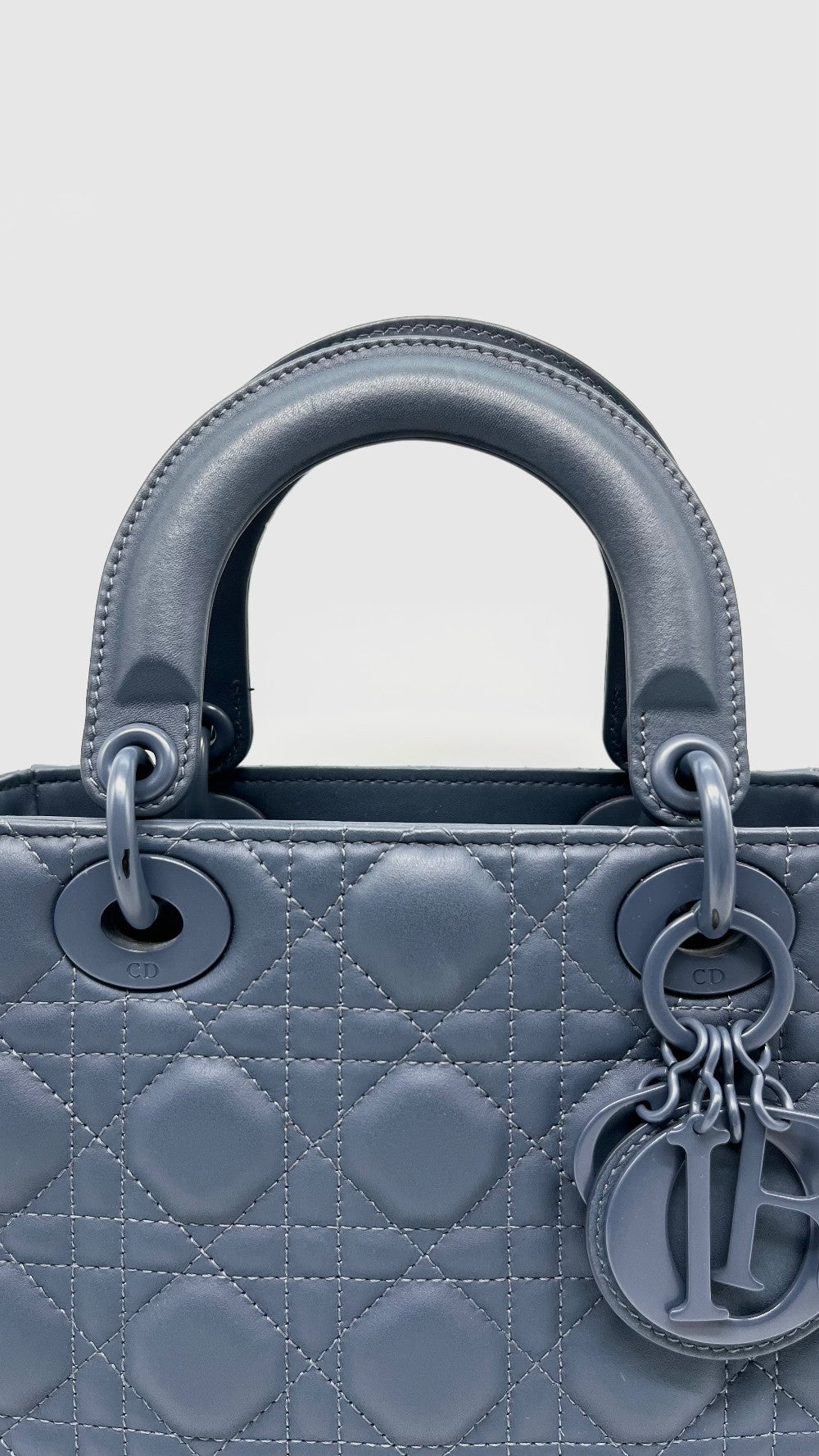 Preowned. Dior Small My ABCDior Lady Dior Pale Blue Ultra Matte. M0538IlOI|13578