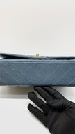 Like New. Chanel Medium Double Flap Irredescent Blue Caviar CHW. 25965668|9285