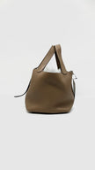 Preowned. Hermes Picotin 18 Beige De Weimar Togo PHW. YIT009AC|14287