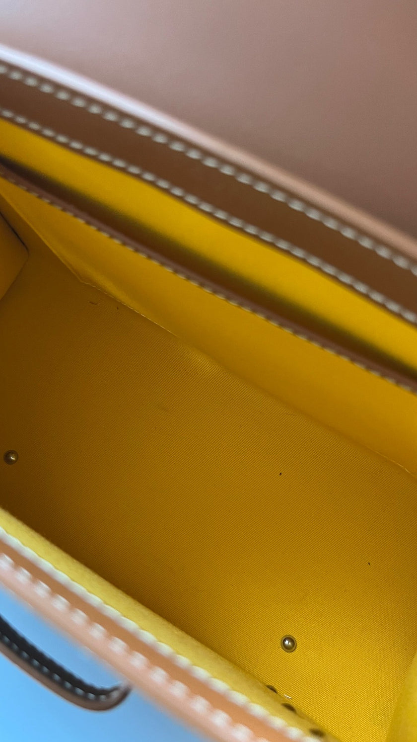 Preowned. Goyard Saigon PM Tan. LAR020221|5193